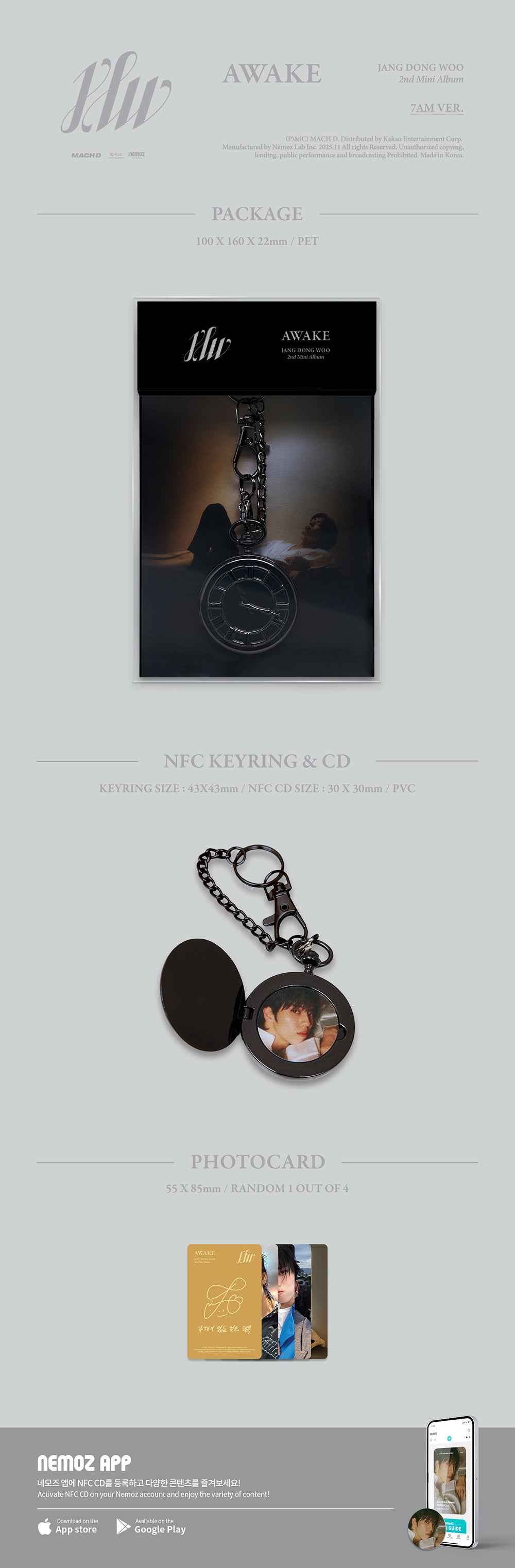 JANG DONG WOO - AWAKE [2nd Mini Album - 7AM Ver.]