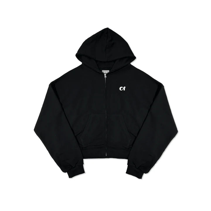JENNIE Cropped Zip Up Hoodie ZEN SERIF Official MD - main image