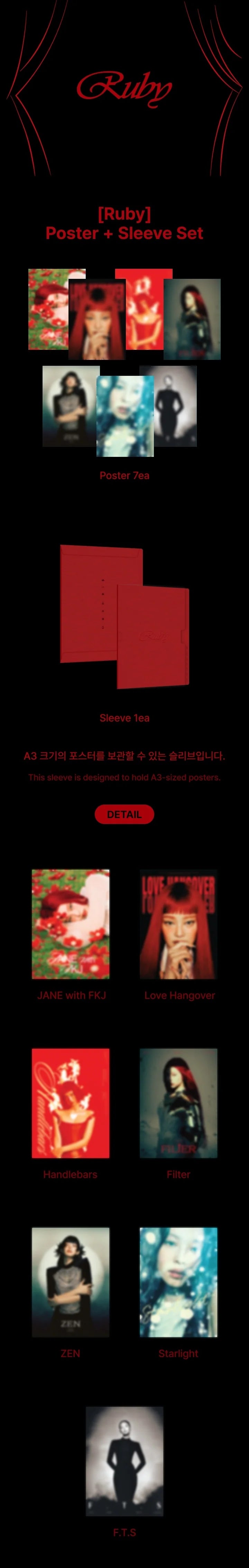 [PRE-ORDER] JENNIE - Poster + Sleeve Set [Ruby Official MD]
