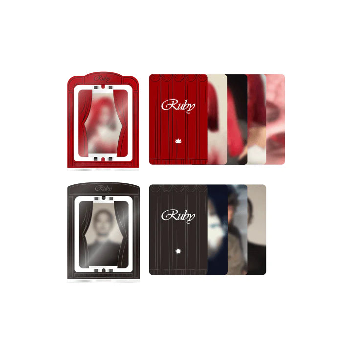 JENNIE Turn around Acrylic Stand and Photocard Set Ruby Official MD - main image