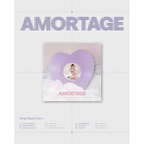 JISOO AMORTAGE 1st Mini Album - Vinyl Heart Version main image