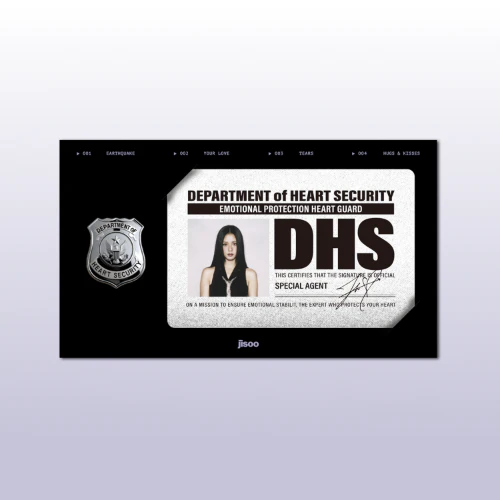 JISOO Photo ID Badge Set AMORTAGE Official MD - main image