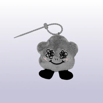 JISOO SHUMON Plush Keychain Grey AMORTAGE Official MD - main image