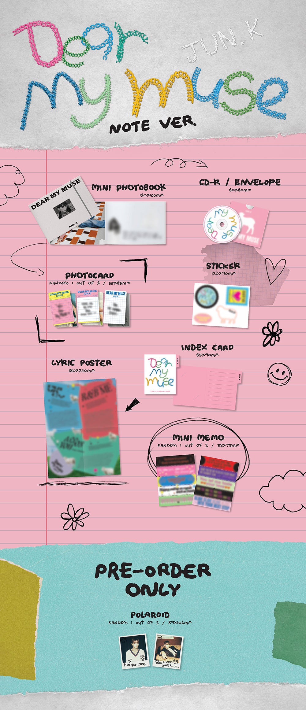 JUN. K - Dear my muse [4th Mini Album - Note Ver.]