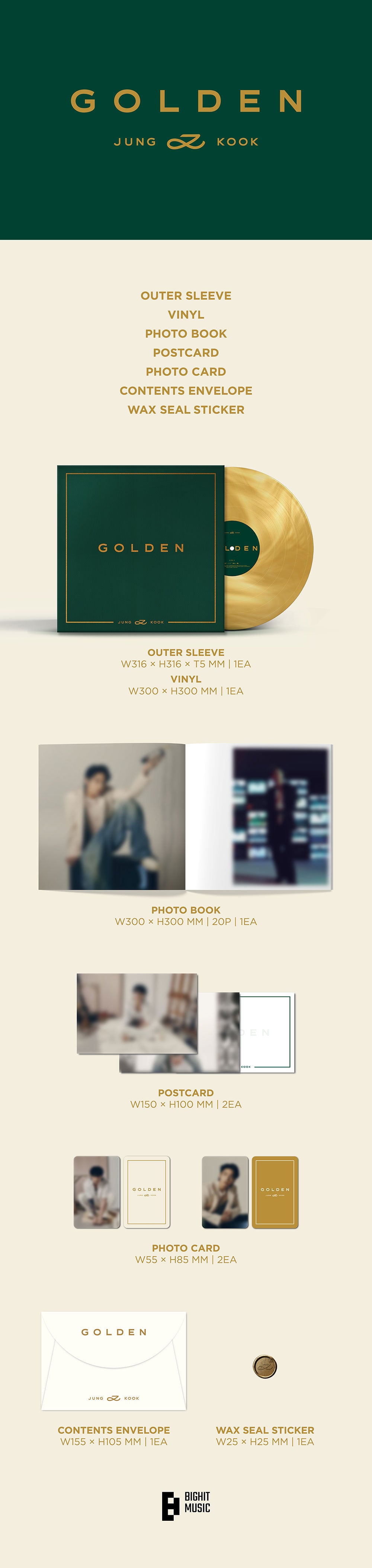 [PRE-ORDER] JUNGKOOK - GOLDEN [1st Album - LP Ver.]