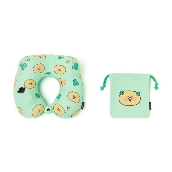 Kakao Friends Compact Air Pump Neck Cushion and Pouch Set Choonsik - main image 1
