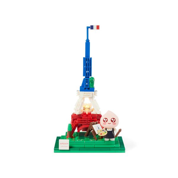 Kakao Friends Eiffel Tower Landmark Brick Figure Apeach - Main Image