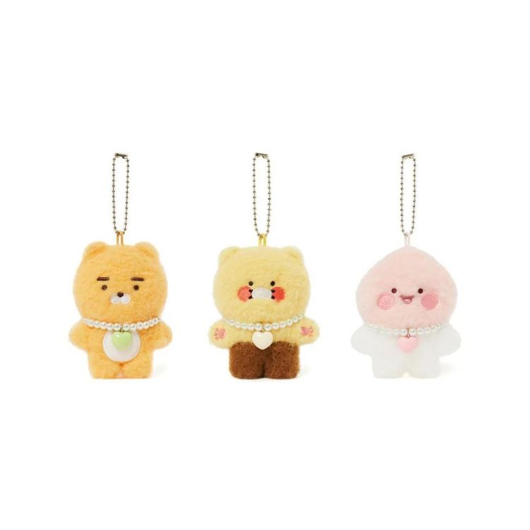 Kakao Friends Flat Boucle Necklace Keychain Doll - main image 1