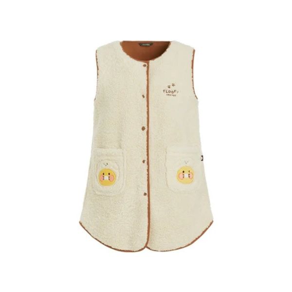 Kakao Friends Floofy Friends Long Fleece Vest Choonsik - main image 1