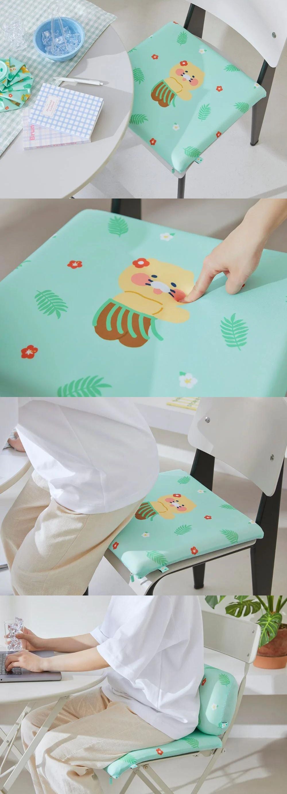 Kakao Friends - Hula Cooling Memory Foam Square Cushion [Choonsik]