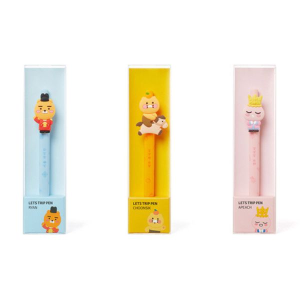 Kakao Friends Let&#39;s Trip Pen Set - Ryan &amp; Choonsik &amp; Apeach - Image 3