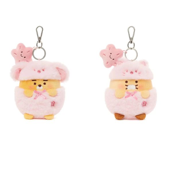 Kakao Friends Pink Blossom Plush Keyring and Photocard Set - Main Image