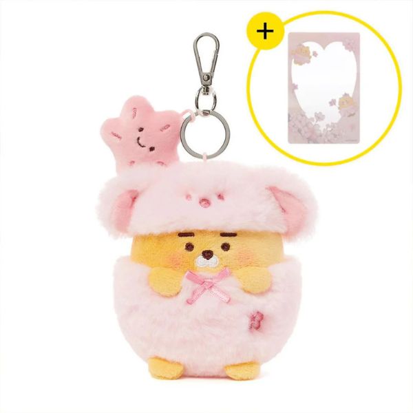 ☆sinoon☆ Shinun X Kakao Friends Fluffy Ryan Doll Keyring Kakao Friends Pink Blossom Keyring Doll + Photo Card