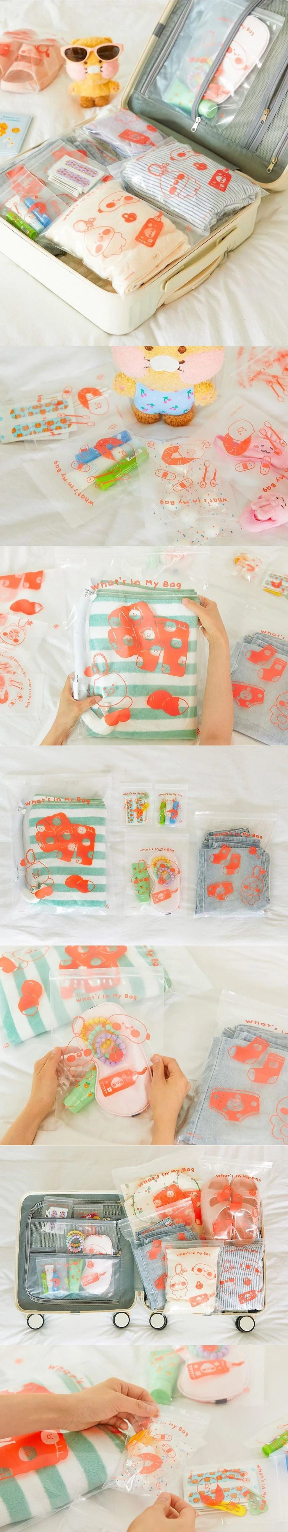 Kakao Friends - Travel Zipper Bag 22P Set [Friends] - K PLACE