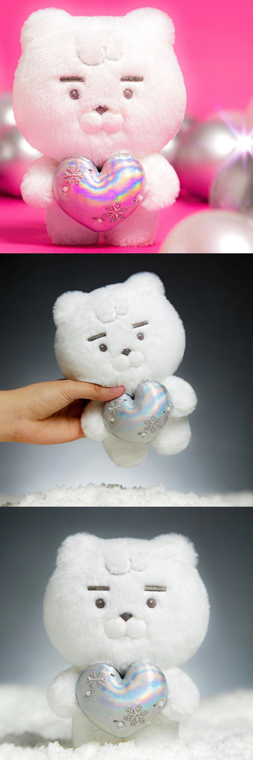 Kakao Friends - White Silver Snowflake Heart Doll [Ryan]
