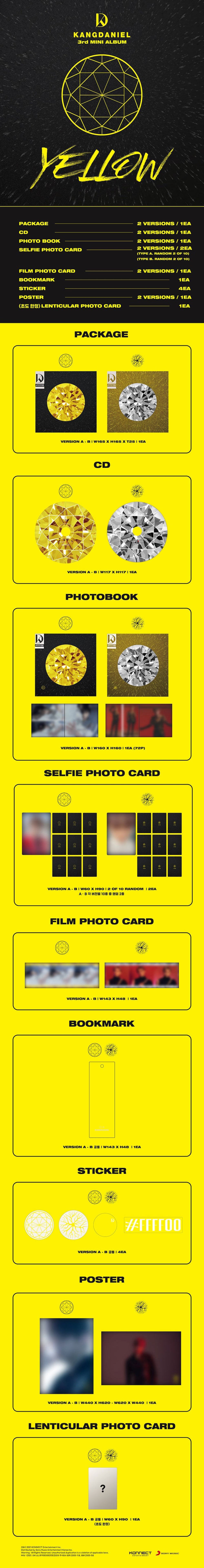 KANG DANIEL - YELLOW [3rd Mini Album]