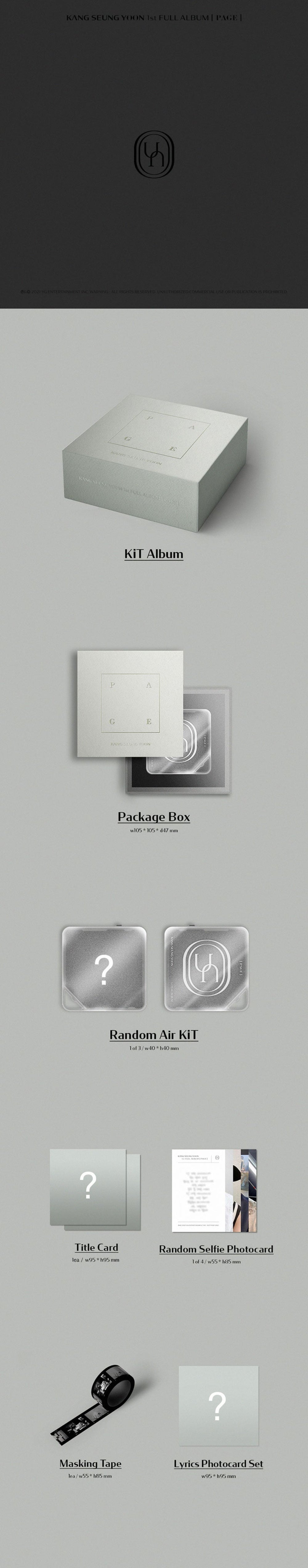 KANG SEUNG YOON - PAGE [1st Full Album - KiT Ver.]