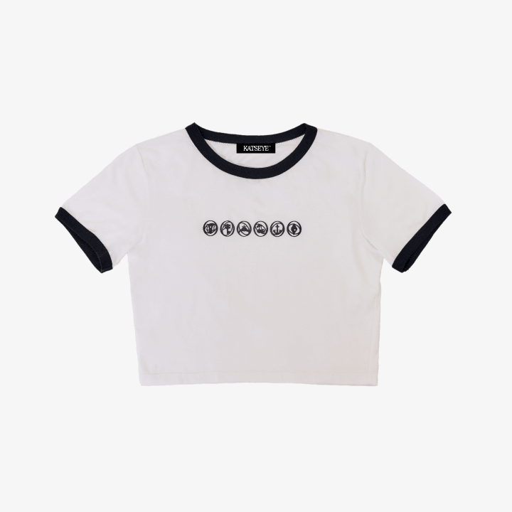 ★2023SS新作★SATUR★Preci Ringer Crop T-shirt KATSEYE - S/S Cropped Ringer T-Shirt [Official MD] - K PLACE