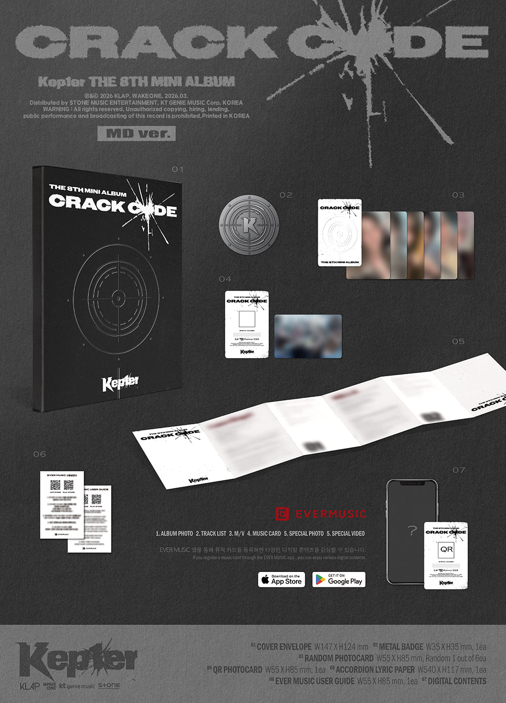[PRE-ORDER] Kep1er - CRACK CODE [8th Mini Album - MD Ver.]