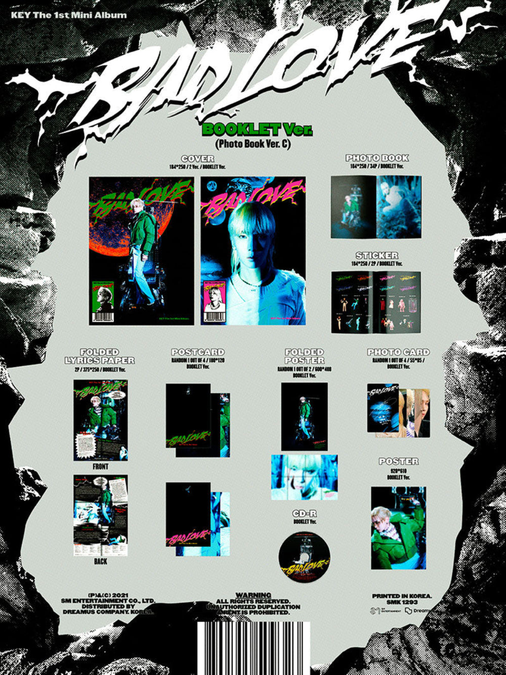 新品☆KEY☆BAD LOVE☆ファーストミニアルバム☆BOX SET Ver. KEY - BAD LOVE [1st Mini Album - Booklet Ver.] - K PLACE