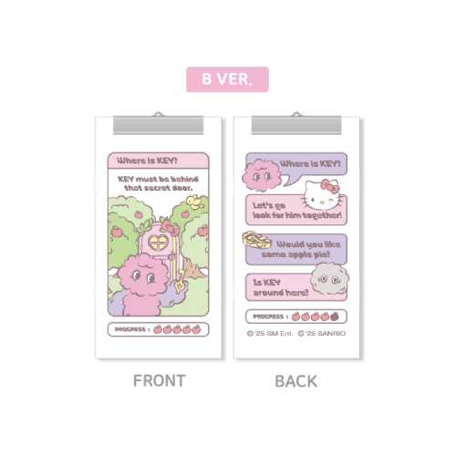 KEY DIY Keyring Label Charm Hello Kitty X KEY POP UP Store Official MD - B Version