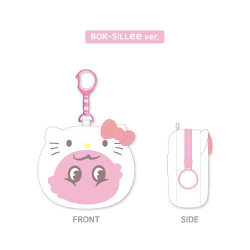 KEY Plush Pouch Keyring Hello Kitty X KEY POP UP Store Official MD - BOK-SILLEE Version
