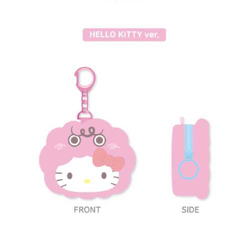 KEY Plush Pouch Keyring Hello Kitty X KEY POP UP Store Official MD - HELLO KITTY Version