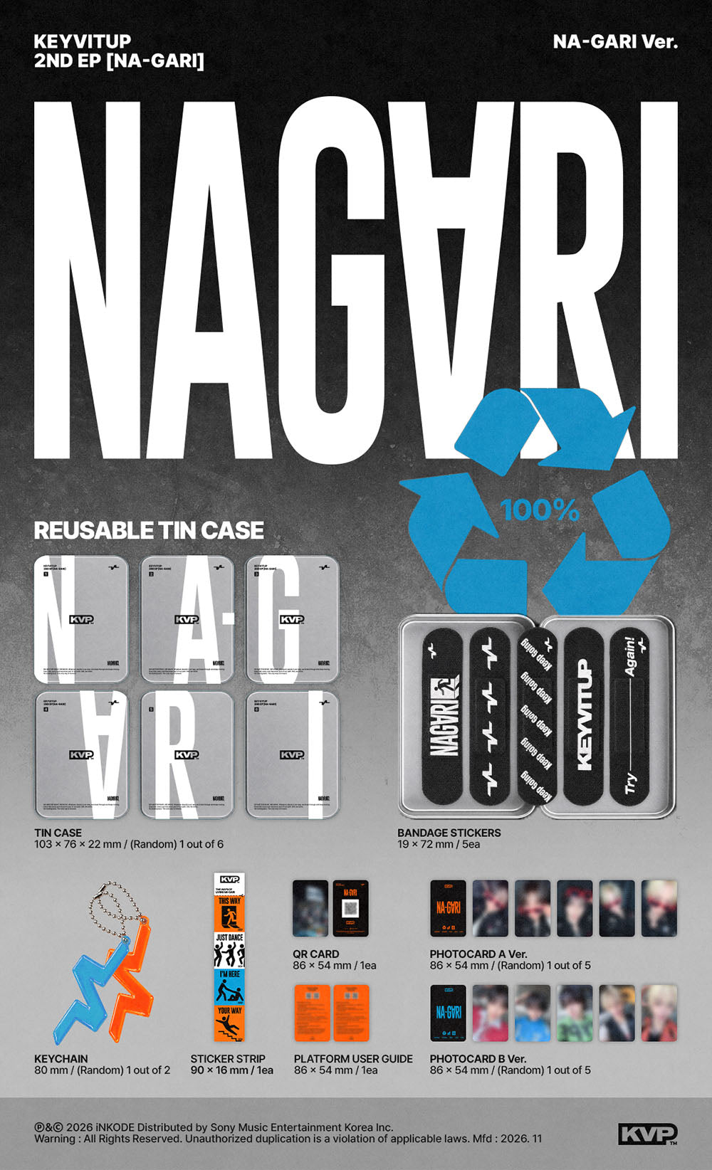 [PRE-ORDER] KEYVITUP - NA-GARI [2nd EP Album - NA-GARI Ver.] gallery image 1