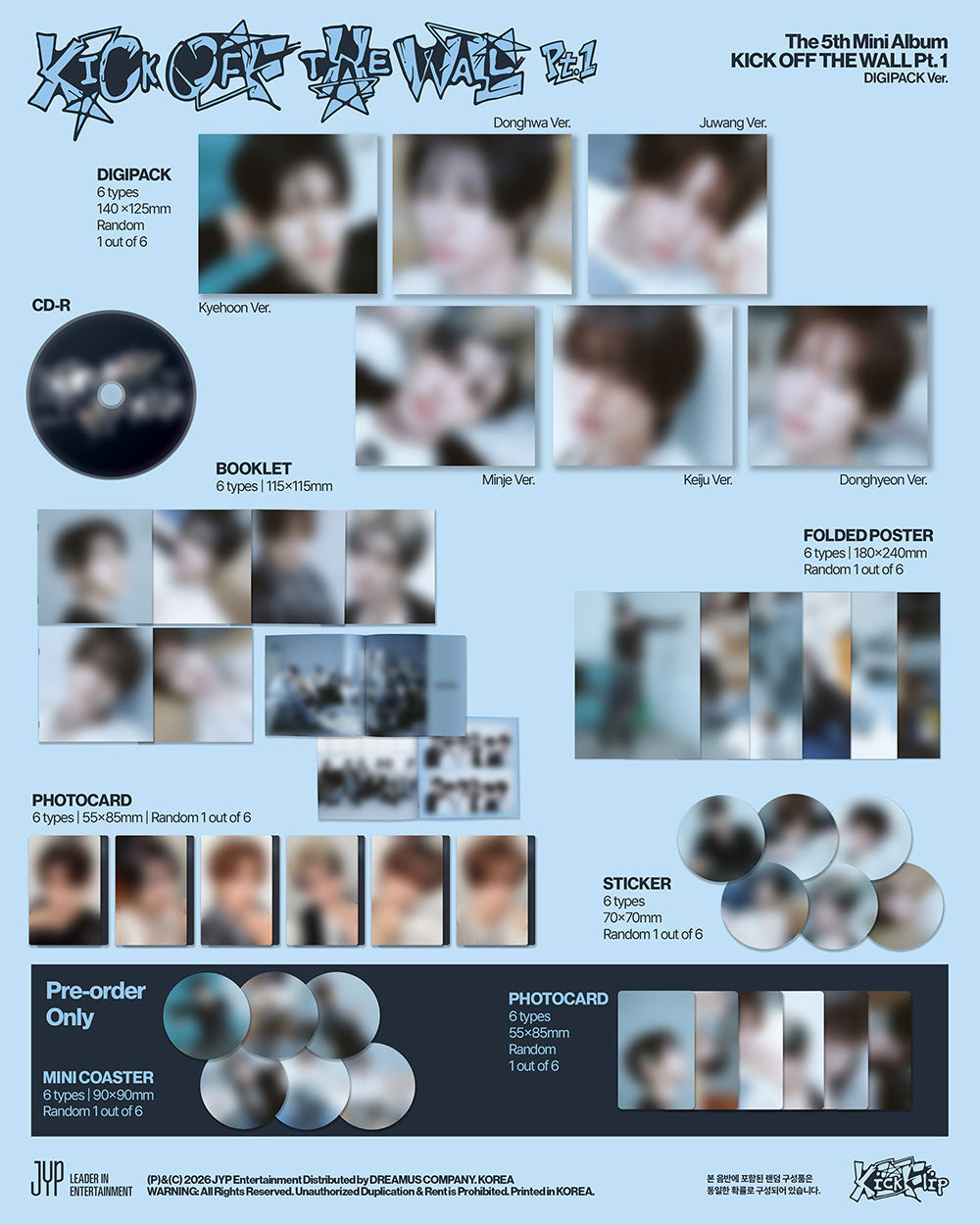 [PRE-ORDER] KickFlip - KICK OFF THE WALL Pt.1 [5th Mini Album - Digipack Ver.] gallery image 1