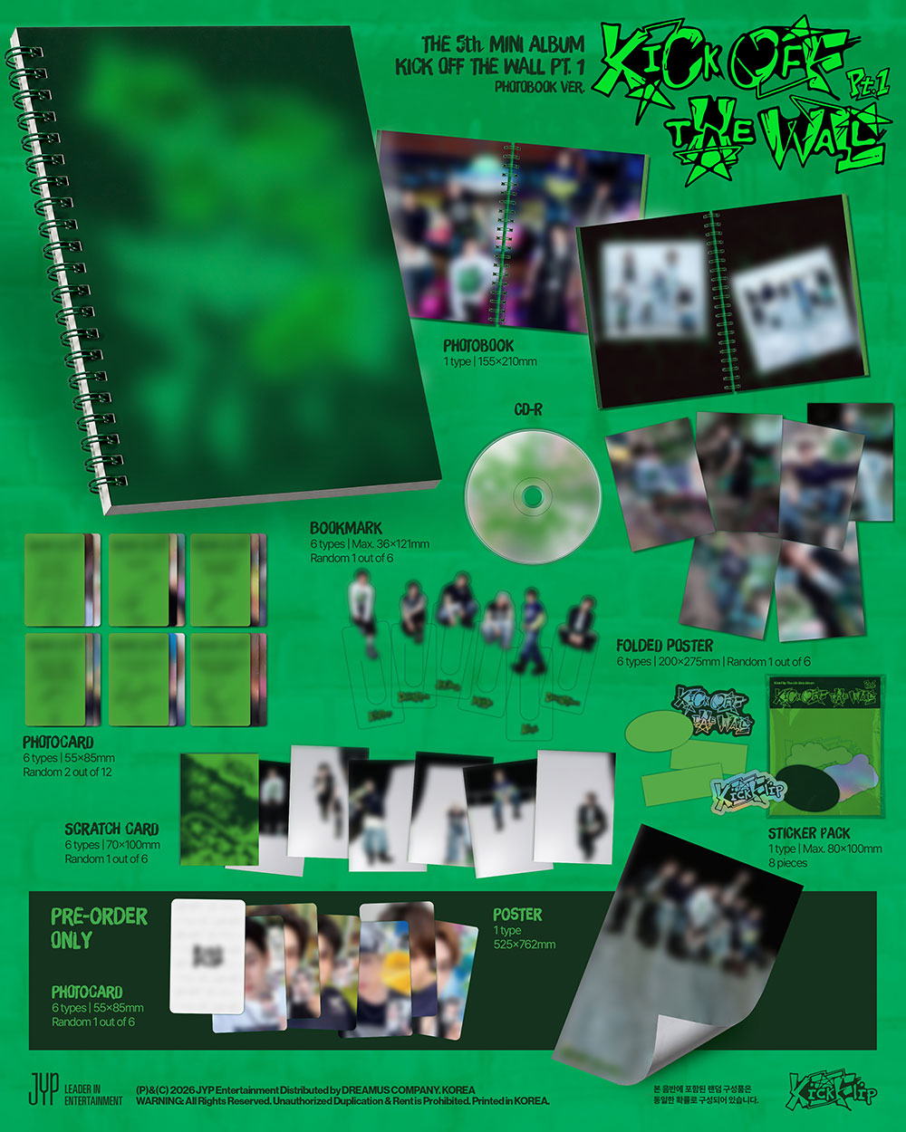 [PRE-ORDER] KickFlip - KICK OFF THE WALL Pt.1 [5th Mini Album - Photobook Ver.] gallery image 1