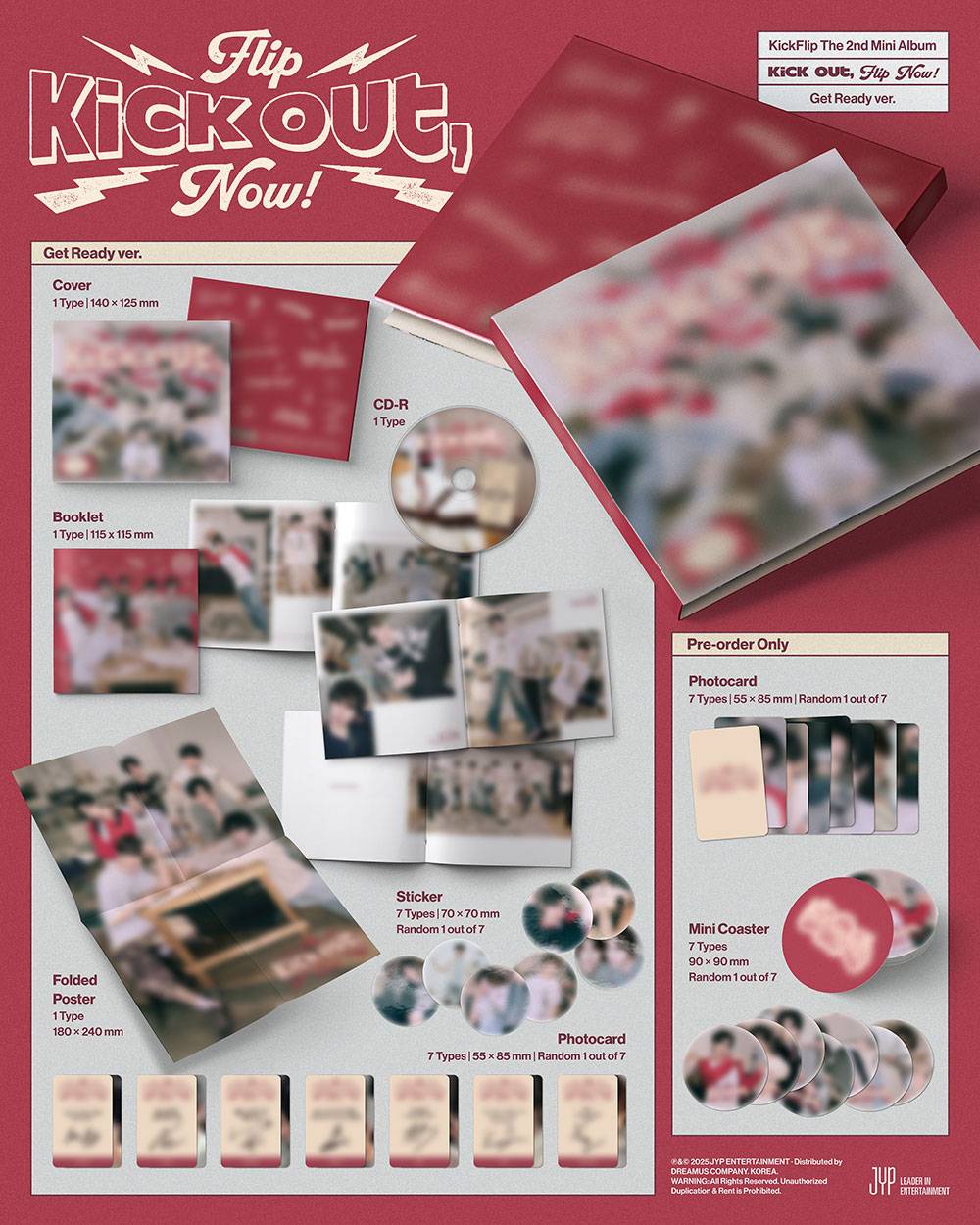 [PRE-ORDER] KickFlip - Kick Out, Flip Now! [2nd Mini Album - Get Ready Ver.]
