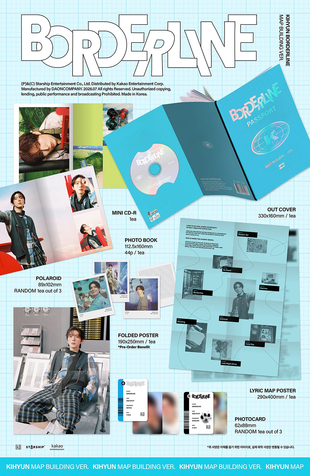 KIHYUN - BORDERLINE [1st EP Album - MAP BUILDING Ver.] gallery image 1