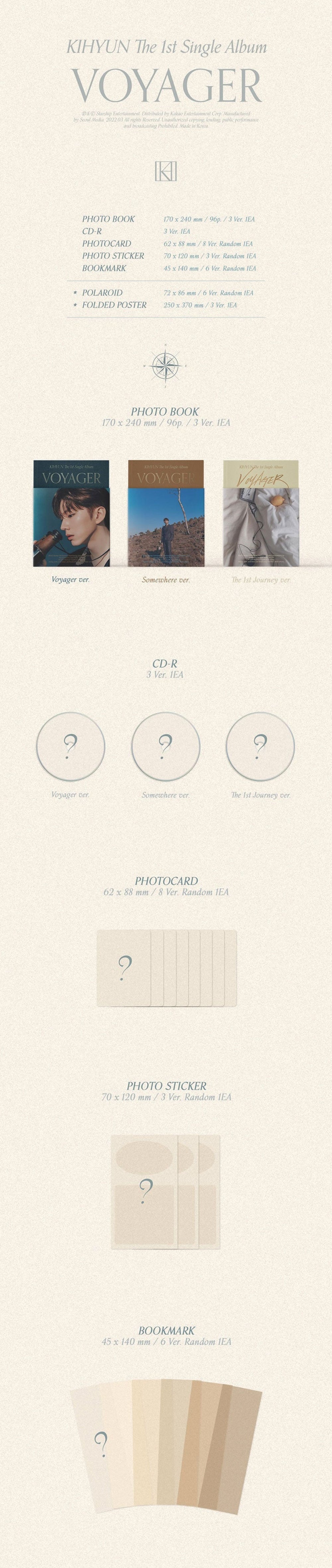 KIHYUN -  VOYAGER [1st Single Album]
