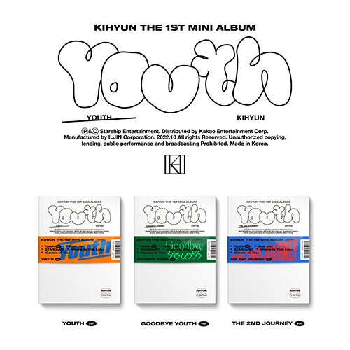 KIHYUN YOUTH 1st Mini Album - 3 variations main image