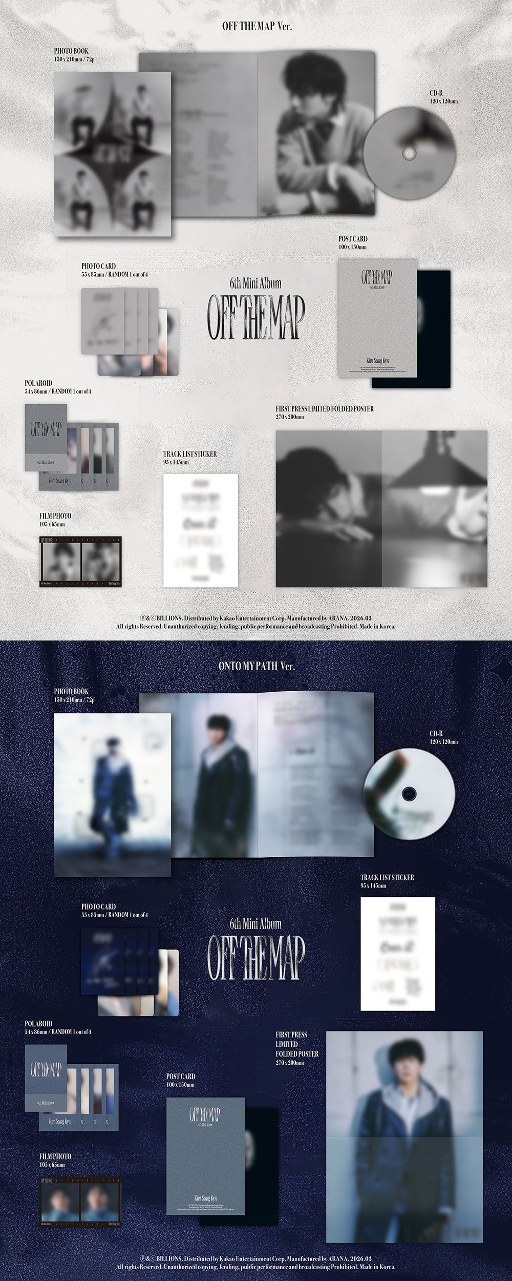 Kim Sung Kyu - OFF THE MAP [6th Mini Album]
