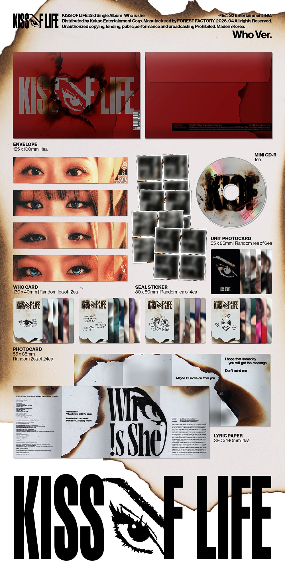 [PRE-ORDER] KISS OF LIFE - Who is she [2nd Single Album - Who Ver.]