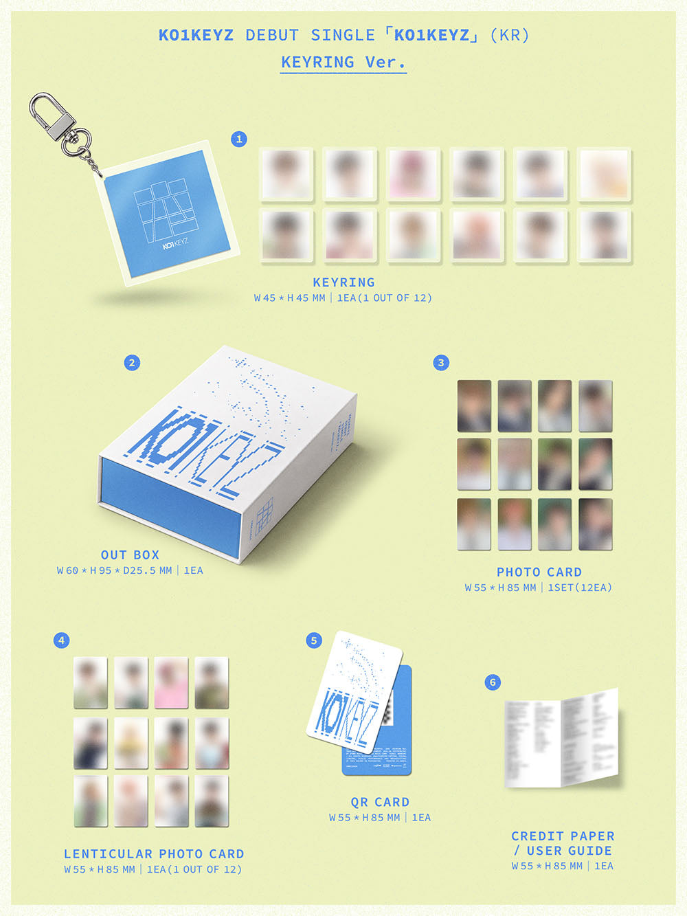 [PRE-ORDER] KO1KEYZ - KO1KEYZ [1st Single Album - Keyring Ver.] gallery image 1