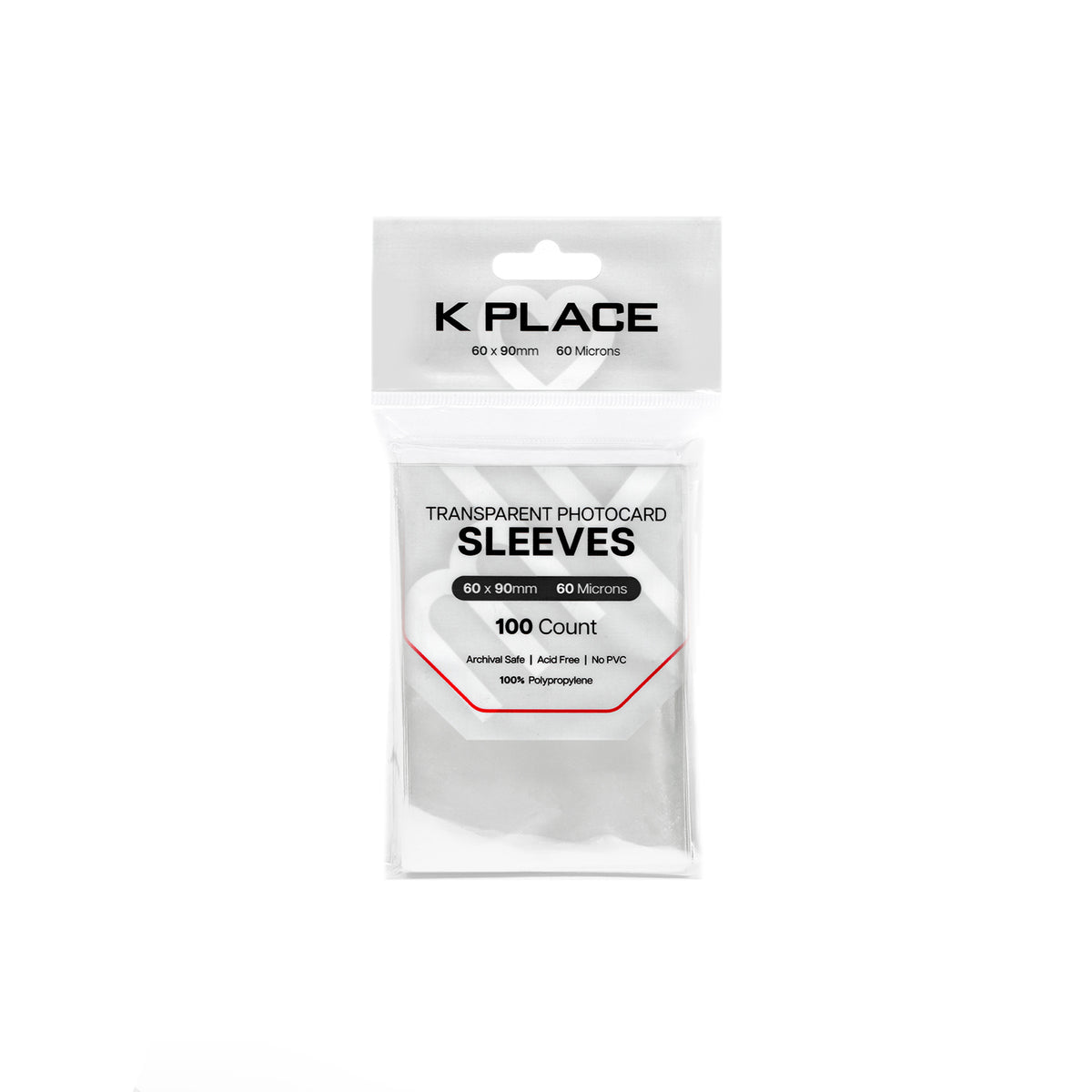 K PLACE Transparent Photocard Sleeves 100 Count 60 Microns image 1