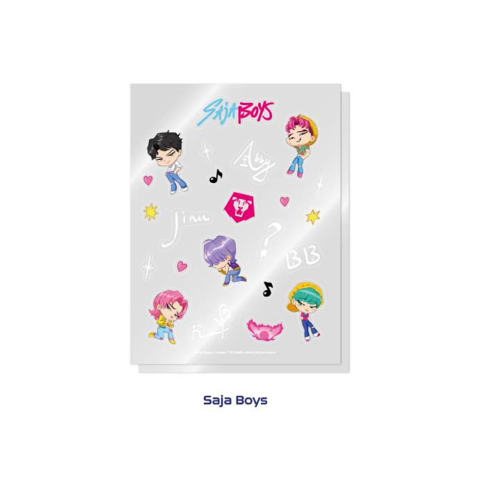 KPOP DEMON HUNTERS Official Light Stick Deco Sticker - SAJA BOYS Version