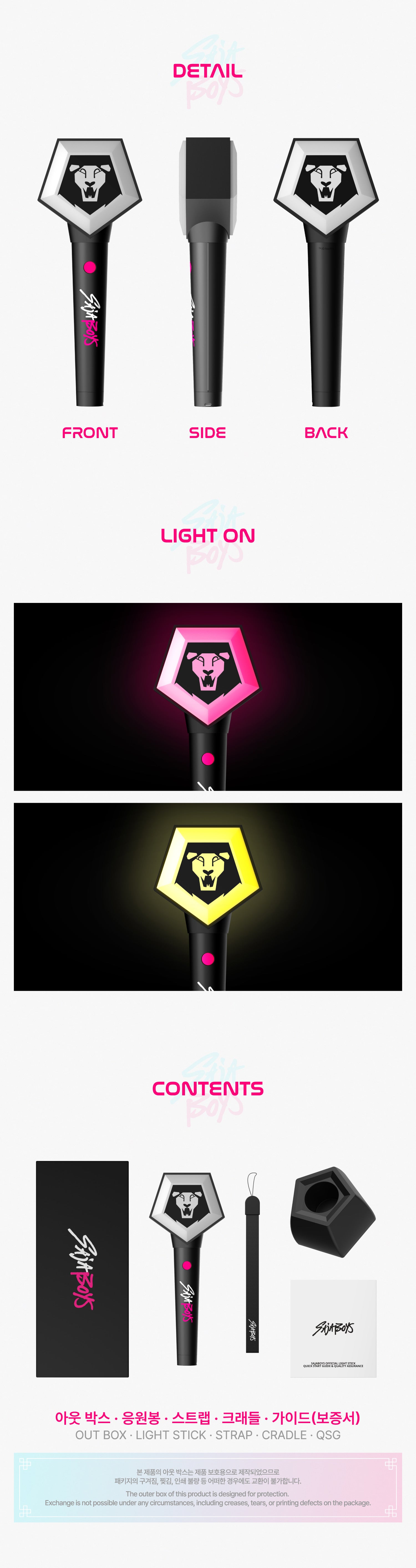 KPOP DEMON HUNTERS - SAJA BOYS Official Light Stick - K PLACE