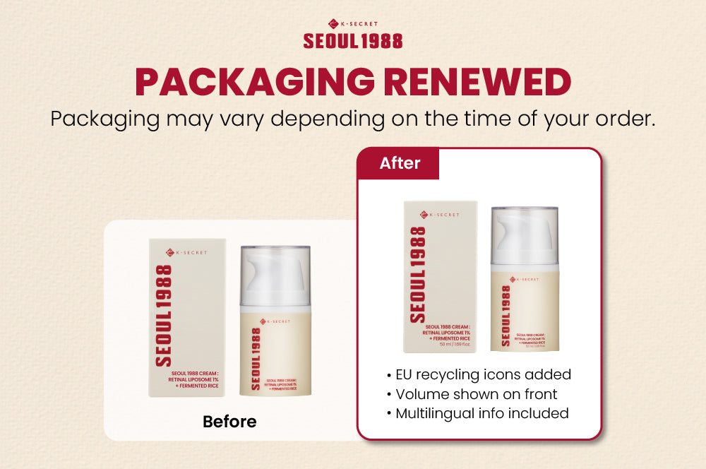 KSECRET - SEOUL 1988 Cream : Retinal Lipsome 1% + Fermented Rice gallery image 1