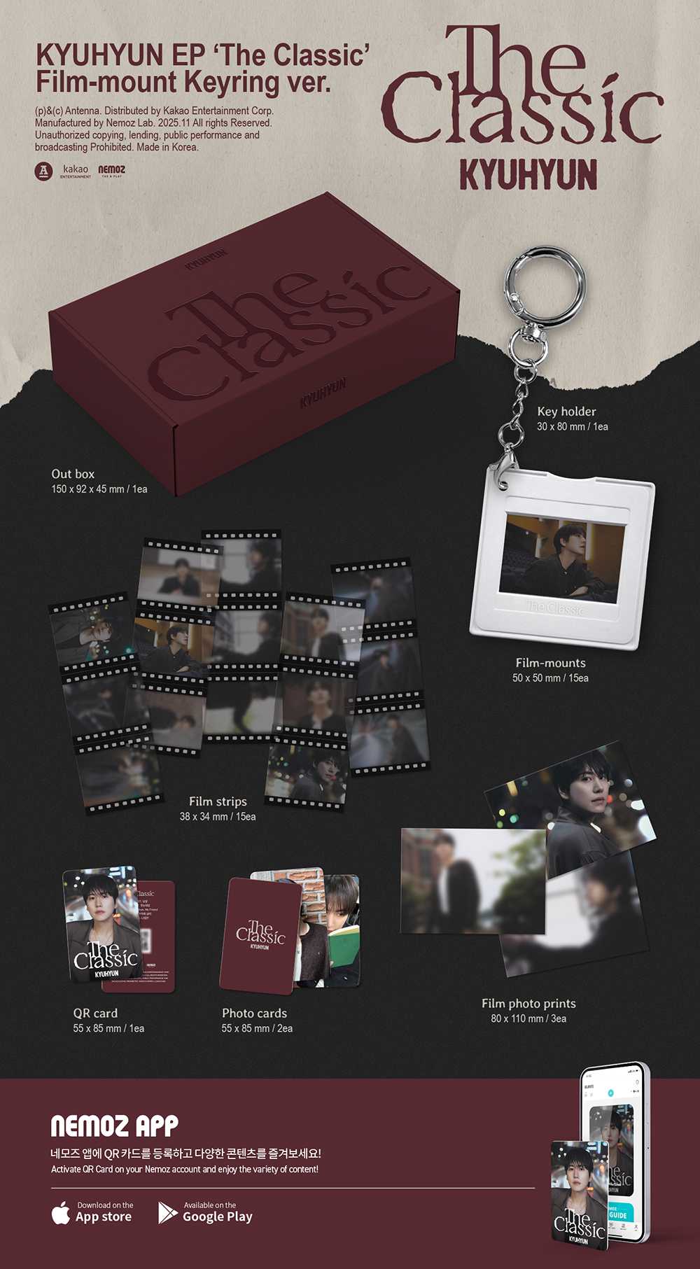 KYUHYUN - The Classic [2nd EP Album - Film-mount Keyring Ver.]