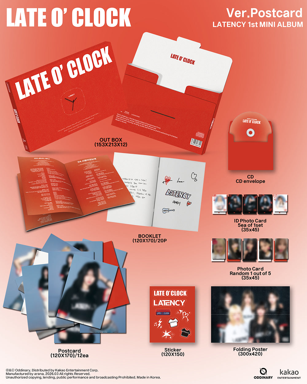 [PRE-ORDER] LATENCY - LATE O’ CLOCK [1st Mini Album - Postcard Ver.]
