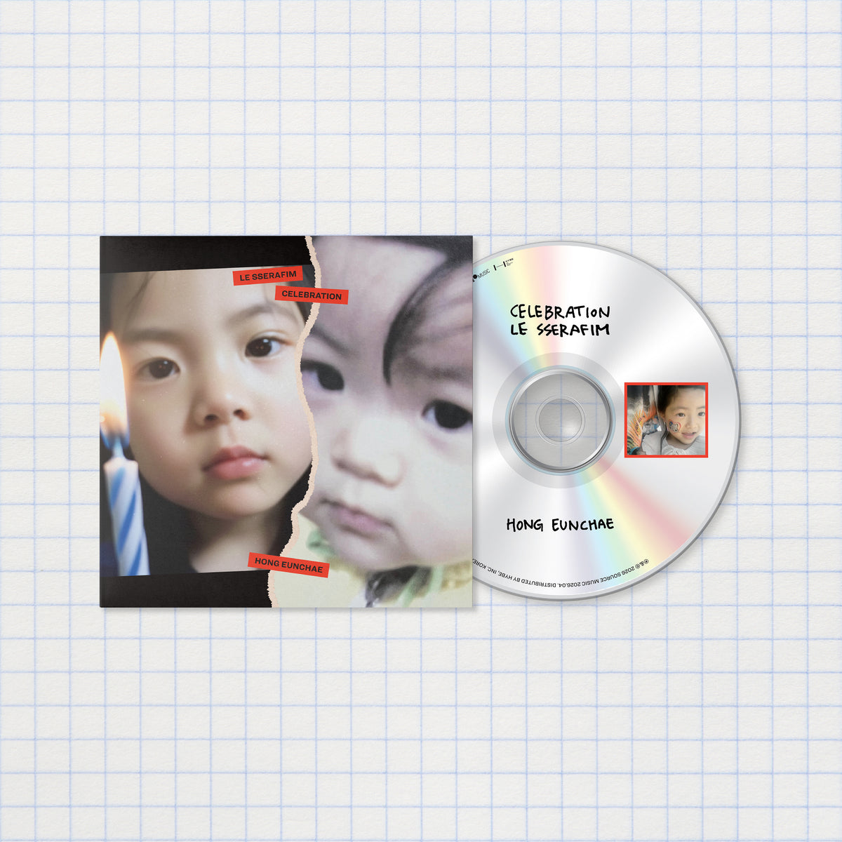 LE SSERAFIM CELEBRATION Single CD - HONG EUNCHAE Ver - Main Image