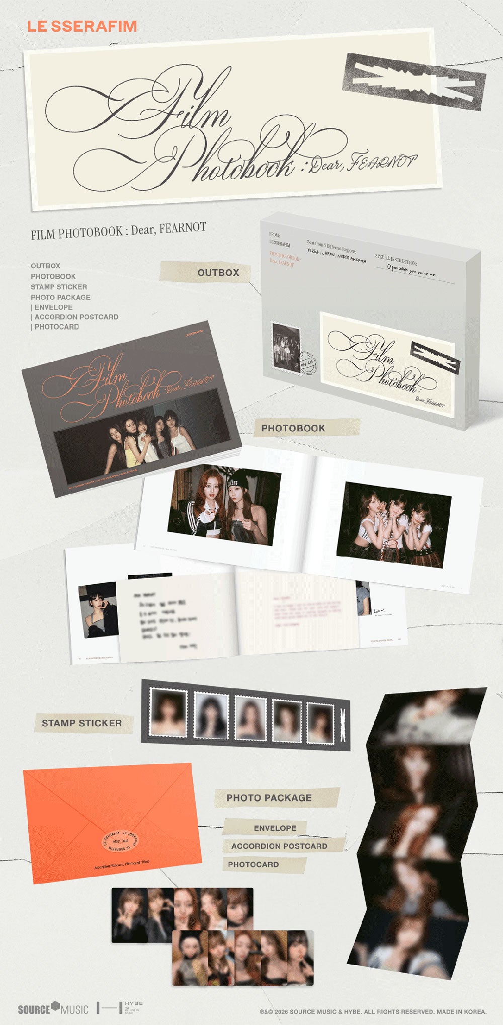 LESSERAFIM Dear FEARNOT 特典　トレカ　セット LE SSERAFIM - Dear, FEARNOT [Film Photobook] - K PLACE
