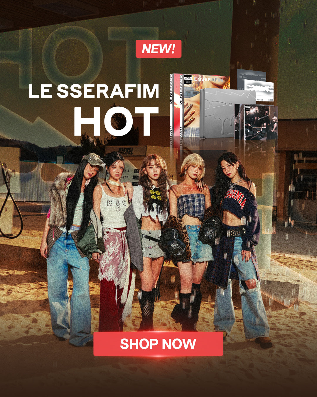 LE SSERAFIM HOT Banner Mobile Short