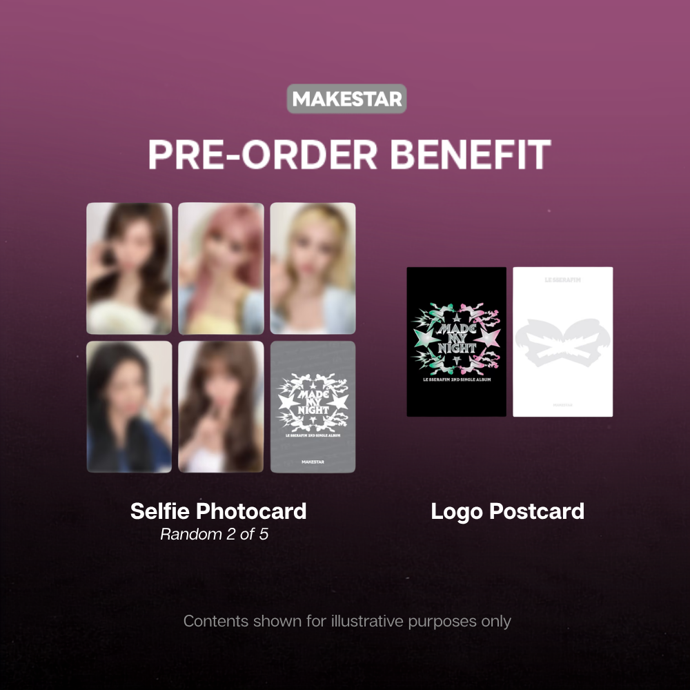 LE SSERAFIM Made My Night 2nd Single Album Glow Clicker Keychain Ver - MAKESTAR POBs