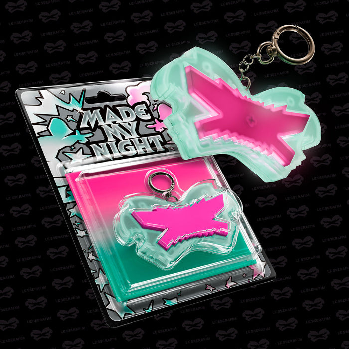 LE SSERAFIM Made My Night 2nd Single Album Glow Clicker Keychain Ver PINK Ver - main image