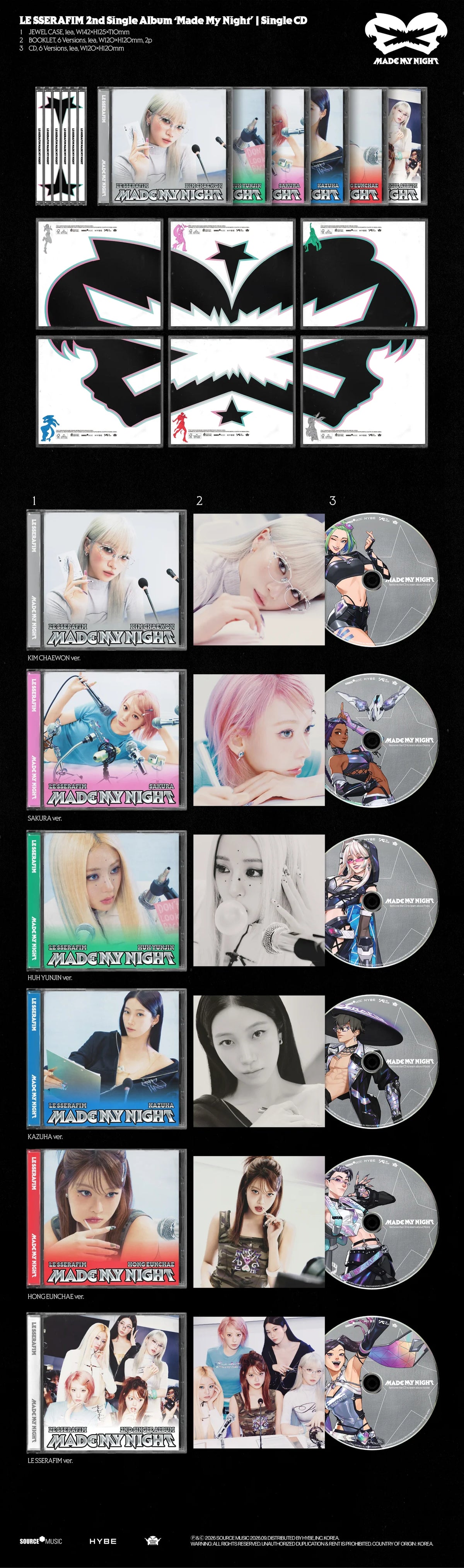 LE SSERAFIM - Made My Night [2nd Single Album - Single CD Ver.] gallery image 1