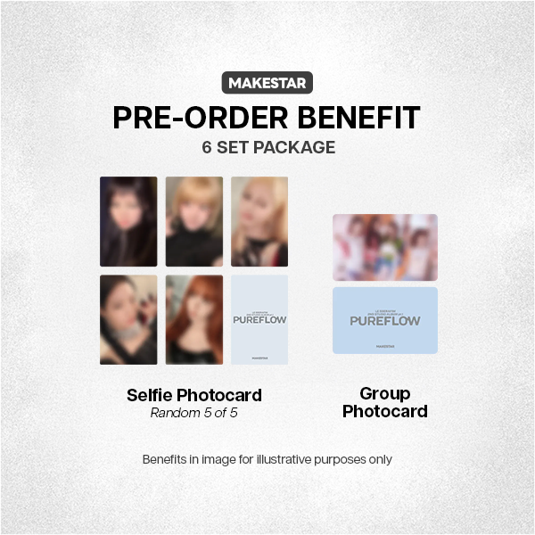 LE SSERAFIM PUREFLOW pt 1 2nd Studio Album COMPACT Ver - MAKESTAR Set POBs